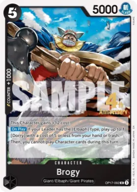 Brogy (OP17P OP17-092) Promos: The World's Strongest Warriors