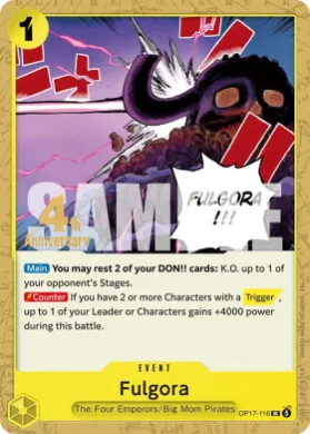 Fulgora (OP17P OP17-116) Promos: The World's Strongest Warriors