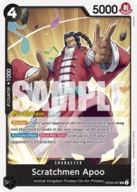 Scratchmen Apoo (OP08P OP08-087) Promos: Two Legends