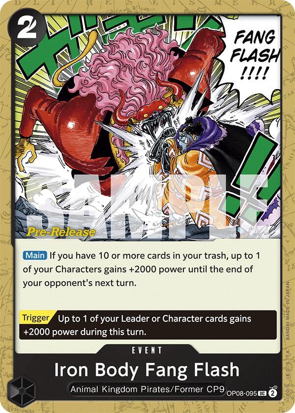 Iron Body Fang Flash OP08-095 One Piece card