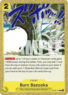 Burn Bazooka (OP08P OP08-116) Promos: Two Legends
