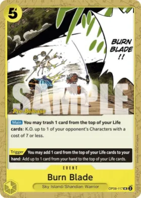 Burn Blade (OP08P OP08-117) Promos: Two Legends