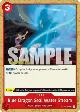 Blue Dragon Seal Water Stream (OP06P OP06-019) Promos: Wings of the Captain