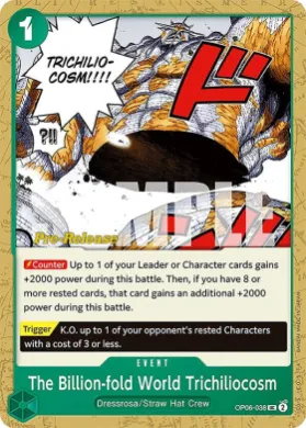 The Billion-fold World Trichiliocosm (OP06P OP06-038) Promos: Wings of the Captain