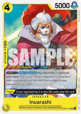Inuarashi (OP06P OP06-100) Promos: Wings of the Captain