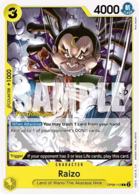 Raizo (OP06P OP06-112) Promos: Wings of the Captain