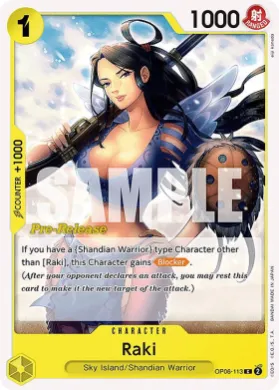 Raki (OP06P OP06-113) Promos: Wings of the Captain