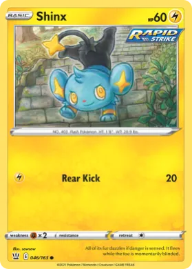 Shinx (BST 46) Battle Styles