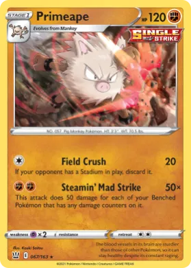 Primeape (BST 67) Battle Styles