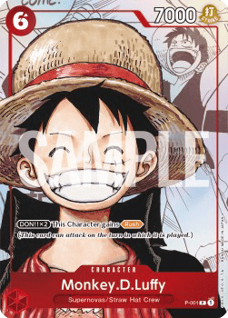 Monkey.D.Luffy P-001 One Piece card