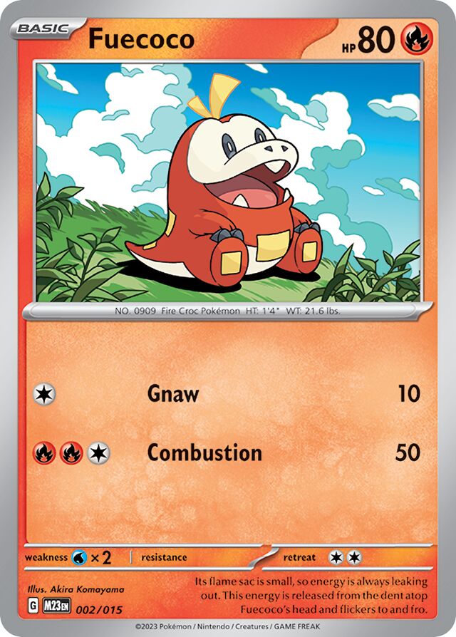 Fuecoco 002/15 McDonald's Collection 2023 Pokémon Karte
