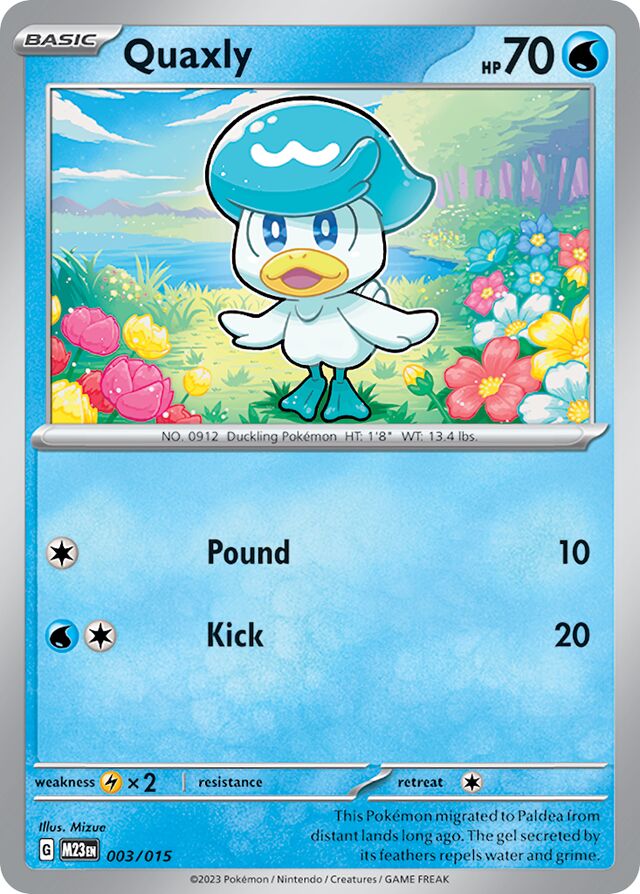 Quaxly 003/15 McDonald's Collection 2023 Pokémon card