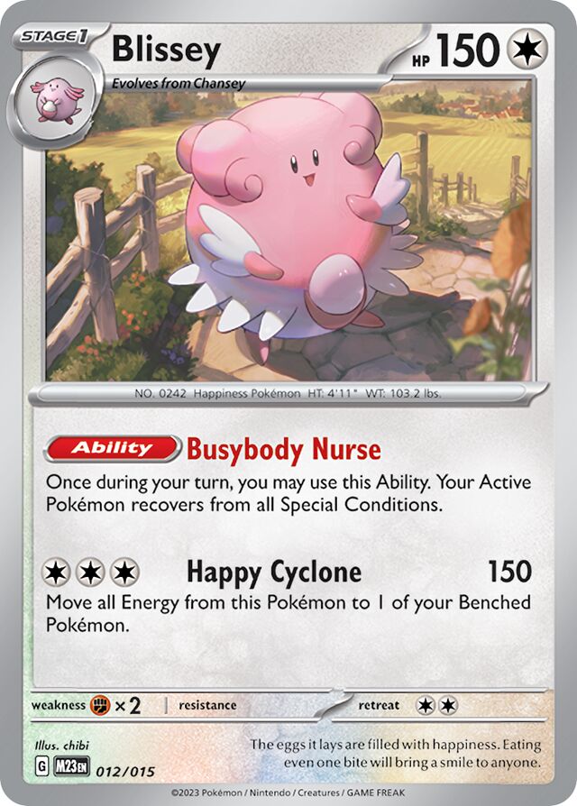 Blissey 012/15 McDonald's Collection 2023 Pokémon Karte