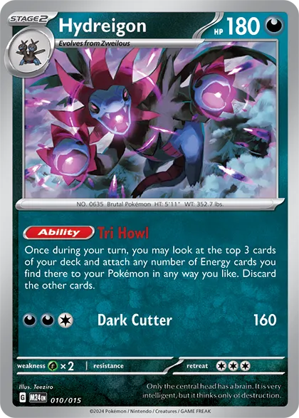 Hydreigon 010/15 McDonald's Collection 2024 Pokémon Karte