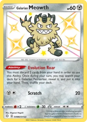 Galarian Meowth (SHF SV086) Shining Fates