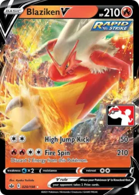 Blaziken V ( 020/198) Play! Pokémon Prize Pack Series One