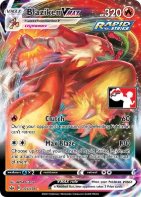 Blaziken VMAX ( 021/198) Play! Pokémon Prize Pack Series One