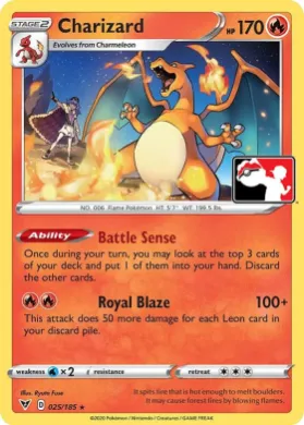 Charizard ( 025/185) Play! Pokémon Prize Pack Series One