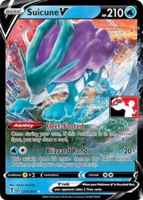 Suicune V ( 031/203) Play! Pokémon Prize Pack Series One