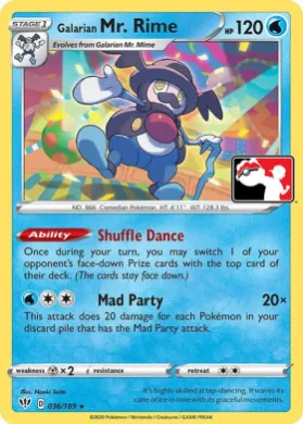 Galarian Mr. Rime ( 036/189) Play! Pokémon Prize Pack Series One