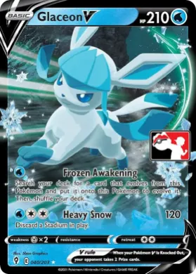 Glaceon V ( 040/203) Play! Pokémon Prize Pack Series One