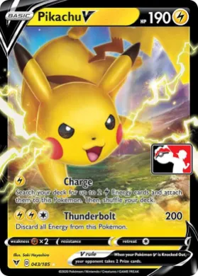 Pikachu V ( 043/185) Play! Pokémon Prize Pack Series One