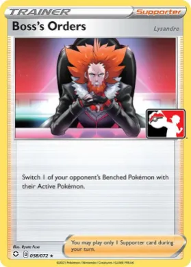 Boss's Orders ( 058/072) Play! Pokémon Prize Pack Series One