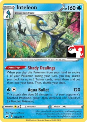 Inteleon ( 058/202) Play! Pokémon Prize Pack Series One