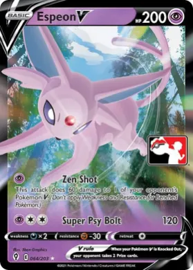 Espeon V ( 064/203) Play! Pokémon Prize Pack Series One