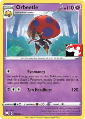 Orbeetle ( 065/163) Play! Pokémon Prize Pack Series One