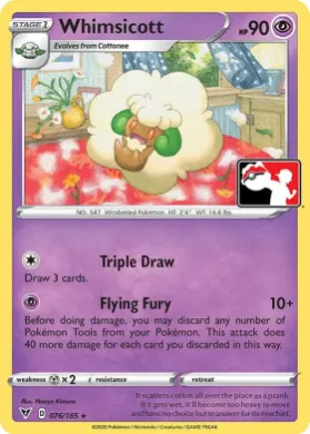 Whimsicott ( 076/185) Play! Pokémon Prize Pack Series One