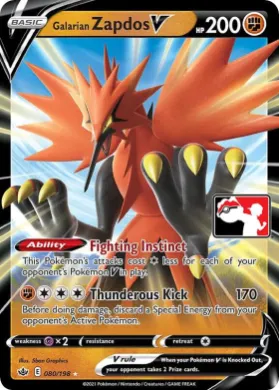 Galarian Zapdos V ( 080/198) Play! Pokémon Prize Pack Series One