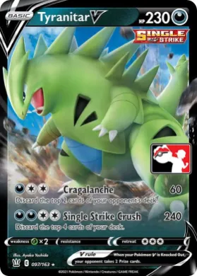 Tyranitar V ( 097/163) Play! Pokémon Prize Pack Series One