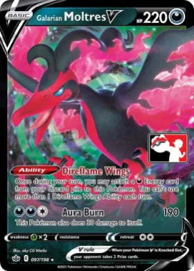 Galarian Moltres V ( 097/198) Play! Pokémon Prize Pack Series One