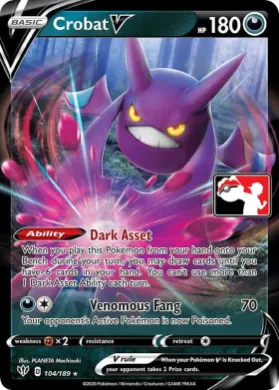 Crobat V ( 104/189) Play! Pokémon Prize Pack Series One