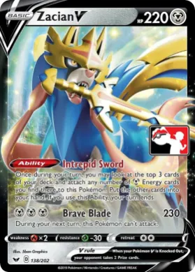 Zacian V ( 138/202) Play! Pokémon Prize Pack Series One