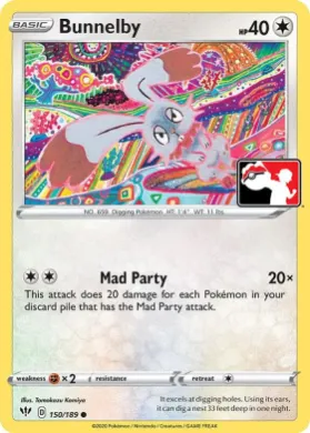 Bunnelby ( 150/189) Play! Pokémon Prize Pack Series One