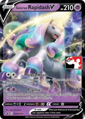Galarian Rapidash V ( SWSH111) Play! Pokémon Prize Pack Series One