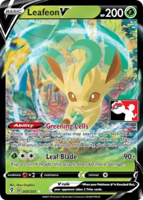 Leafeon V ( 007/203) Play! Pokémon Prize Pack Series Two