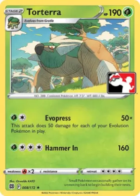 Torterra ( 008/172) Play! Pokémon Prize Pack Series Two