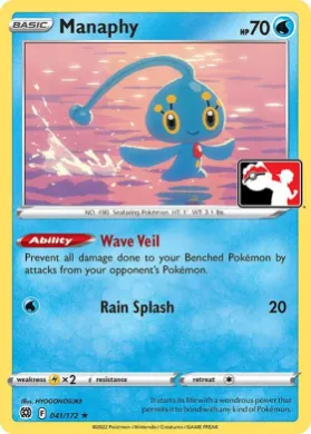 Manaphy ( 041/172) Play! Pokémon Prize Pack Series Two