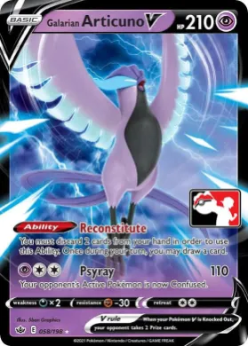 Galarian Articuno V ( 058/198) Play! Pokémon Prize Pack Series Two
