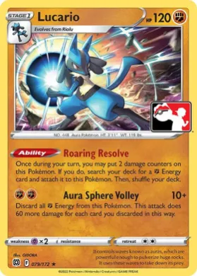 Lucario ( 079/172) Play! Pokémon Prize Pack Series Two