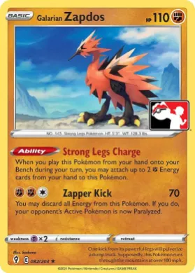 Galarian Zapdos ( 082/203) Play! Pokémon Prize Pack Series Two