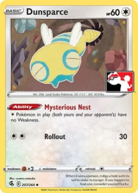 Dunsparce ( 207/264) Play! Pokémon Prize Pack Series Two
