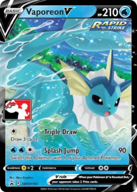 Vaporeon V ( SWSH150) Play! Pokémon Prize Pack Series Two