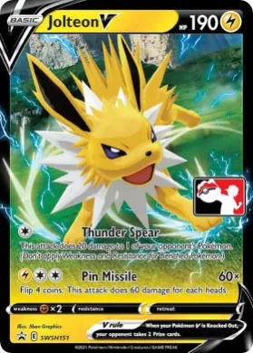 Jolteon V ( SWSH151) Play! Pokémon Prize Pack Series Two