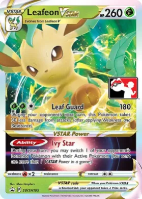 Leafeon VSTAR ( SWSH195) Play! Pokémon Prize Pack Series Two