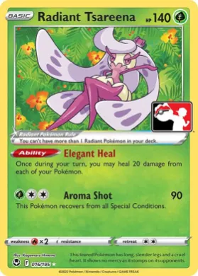 Radiant Tsareena ( 016/195) Play! Pokémon Prize Pack Series Three