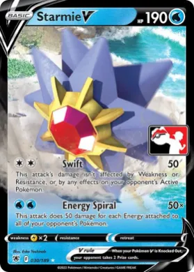 Starmie V ( 030/189) Play! Pokémon Prize Pack Series Three